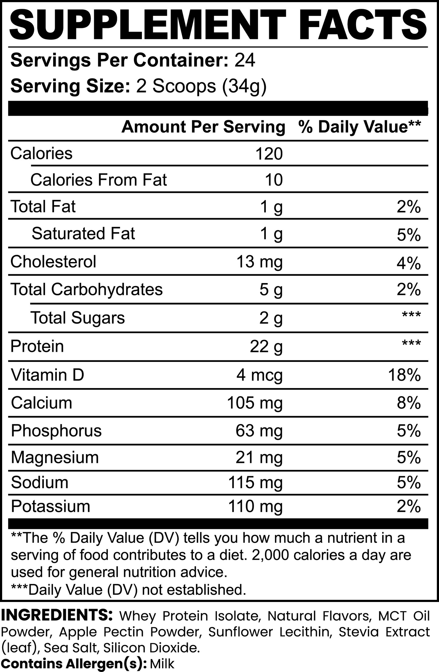 100% Whey Protein Isolate