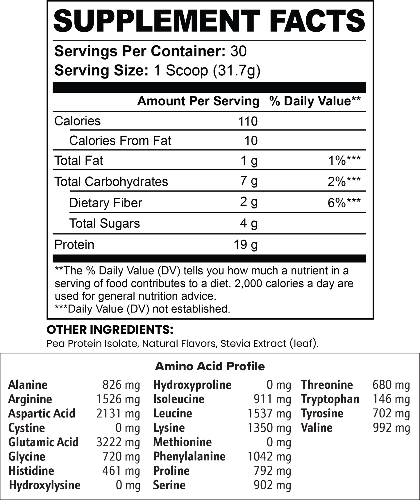Vegan Pea Protein Isolate